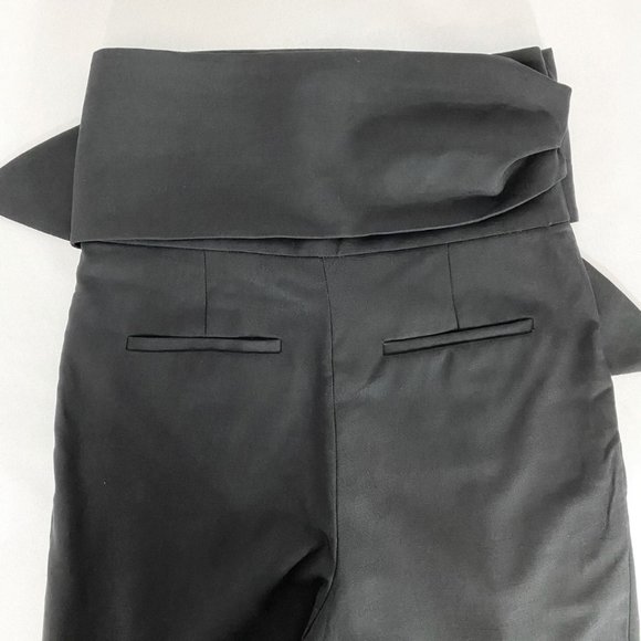 🟢 IRO CELEBRATE BLACK FRONT TIE CROPPED DRESS PANTS - XS - Picture 9 of 9